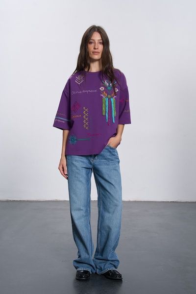 Футболка-оберіг (13, XS-S, Royal Violet, бордовий) RM4316-26DF*-*3804 фото від українського бренду RicaMare