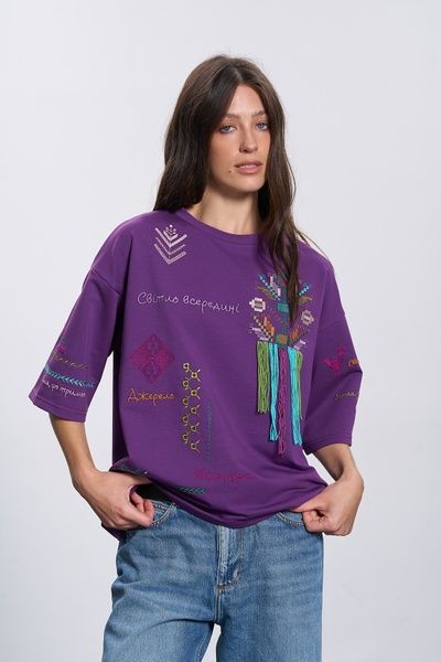 Футболка-оберіг (13, XS-S, Royal Violet, бордовий) RM4316-26DF*-*3804 фото від українського бренду RicaMare