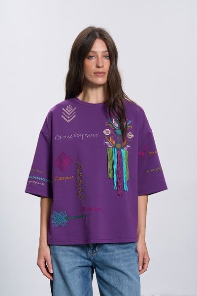 Футболка-оберіг (13, XS-S, Royal Violet, бордовий) RM4316-26DF*-*3804 фото від українського бренду RicaMare
