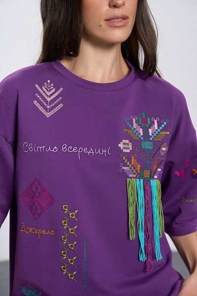 Футболка-оберіг (13, XS-S, Royal Violet, бордовий) RM4316-26DF*-*3804 фото від українського бренду RicaMare