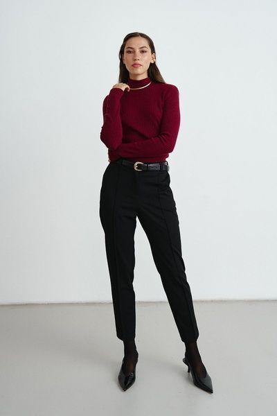 Гольф у рубчик (2, XL, cherry, червоний) RM4306-25DG*-*2745 фото від українського бренду RicaMare