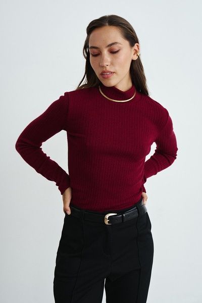 Гольф у рубчик (2, XL, cherry, червоний) RM4306-25DG*-*2745 фото від українського бренду RicaMare