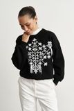 Світшот Перлина Слобожанщини (1, L, black ethnic, чорний) RM4289-25DC*-*3048 фото від українського бренду RicaMare