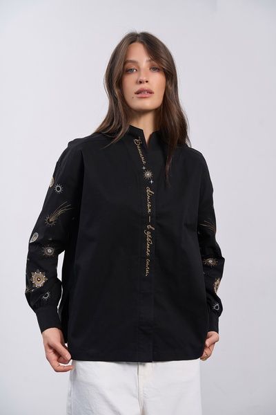 Сорочка Орбіти сили (1, M, Classic black, чорний) RM4362-26DB*-*3770 фото від українського бренду RicaMare
