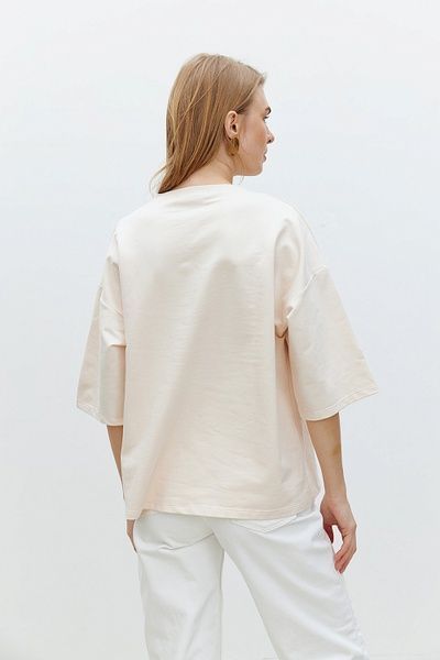 Футболка жіноча Minimalism (5, XL-2XL, Gream, бежевий) RM4180-24DF*-*1054 фото від українського бренду RicaMare