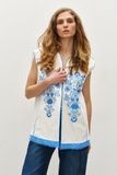 Жилет с вышивкой (11, L-XL, Sky blue embroidery, молочний) RM4231-24DJ*-*729 фото от украинского бренда RicaMare