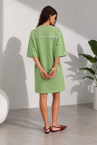 Трикотажна сукня-футболка (7, S-M, Cool match, зелений) RM4202-24DD*-*1528 фото від українського бренду RicaMare