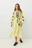 Платье с украинской вышивкой (6, L, yellow, жовтий) RM4077-22DD*-*1537 фото от украинского бренда RicaMare