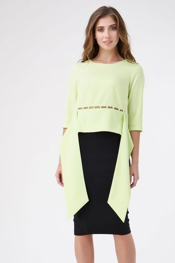 Ошатна блуза зі стрічками (12, S, lime, зелений) RM1748-17VB*-*2227 фото від українського бренду RicaMare