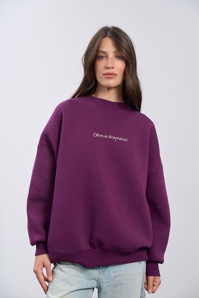 Світшот з вишивкою Світло всередині (11, S, Amaranth bloom, бордовий) RM4356-26DC*-*3670 фото від українського бренду RicaMare