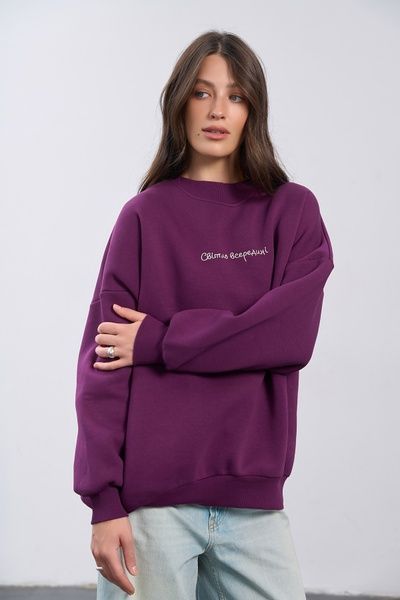 Світшот з вишивкою Світло всередині (11, S, Amaranth bloom, бордовий) RM4356-26DC*-*3670 фото від українського бренду RicaMare