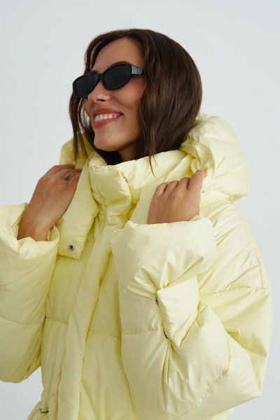 Зимова жіноча куртка екопух (11, S, Lemon icecream, жовтий) RM4301-25DJ*-*3266 фото від українського бренду RicaMare