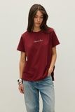 Базова футболка з вишивкою (12, M-L, cherry, червоний) RM4302-25DF*-*2681 фото від українського бренду RicaMare