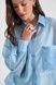 Сорочка жіноча подовжена з вишивкою на кишенях (13, S, Aqua blue, блакитний) RM4280-25DB*-*3634 фото 3