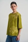 Футболка з вишивкою та орнаментом (7, XS-S, Chartreuse, зелений) RM4317-26DF*-*3305 фото від українського бренду RicaMare