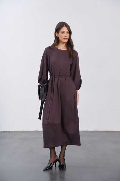 Сукня базова міді (11, S, Liqueur chocolates, коричневий) RM4355-26DD*-*3644 фото від українського бренду RicaMare