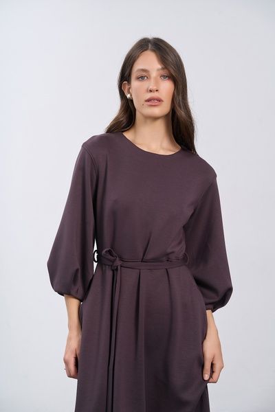 Сукня базова міді (11, S, Liqueur chocolates, коричневий) RM4355-26DD*-*3644 фото від українського бренду RicaMare