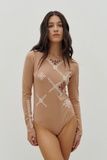 Боді з українським орнаментом (5, L, Etnic Contrast, бежевий) RM4185-24DF*-*238 фото від українського бренду RicaMare