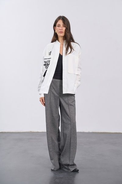 Рубашка с вышивкой и кисточкой (10, S, Milk, білий) RM4352-26DB*-*3777 фото от украинского бренда RicaMare
