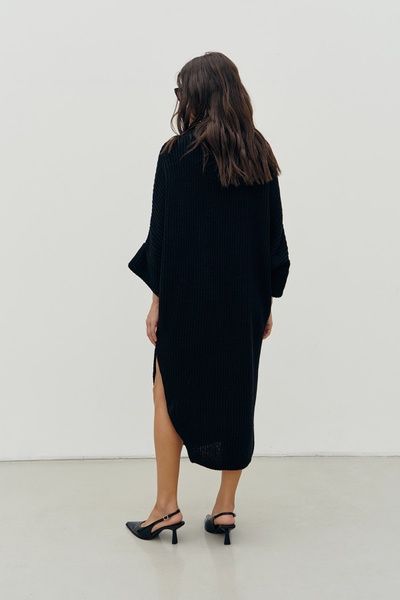 Длинная вязаная туника (1, One Size, Black, чорний) RM4220-25DJ*-*2811 фото от украинского бренда RicaMare