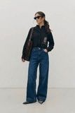 Плотная рубашка с вышивкой (1, 2XL, black-linen beige, чорний) RM4214-24DB*-*112 фото от украинского бренда RicaMare