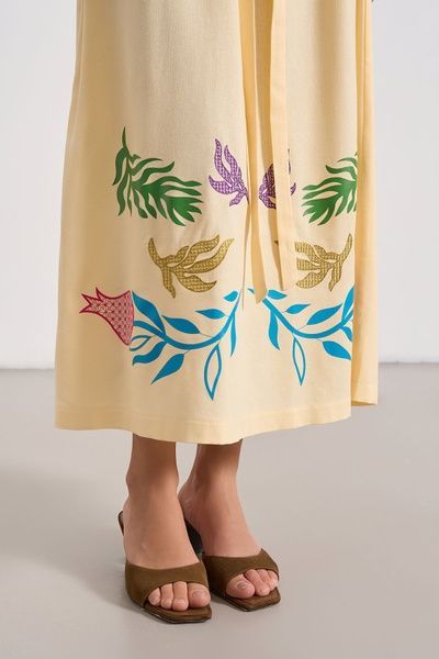Літня сукня з льону з декором (6, S, Sunshine yellow, жовтий) RM4331-25DD*-*3560 фото від українського бренду RicaMare