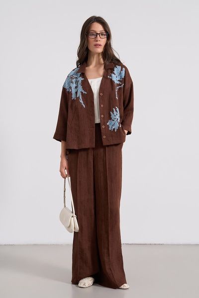Костюм з аплікацією (11, S, Earth tones, коричневий) RM4313-26VS*-*3528 фото від українського бренду RicaMare