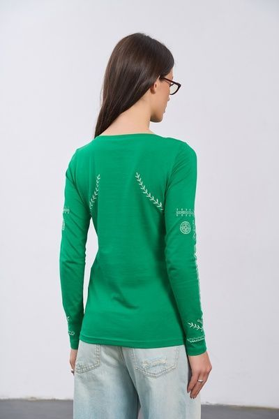 Лонгслів з вишивкою Берегиня (7, S, Emerald green, зелений) RM4346-26DC*-*3629 фото від українського бренду RicaMare