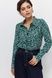Жіноча сорочка зі штапелю (10, XS, White+green, принт) RM4136-23DB*-*1285 фото від українського бренду RicaMare