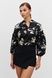 Шовковиста блуза з принтом (11, S, Black flower, чорний) RM4230-24DB*-*1235 фото від українського бренду RicaMare