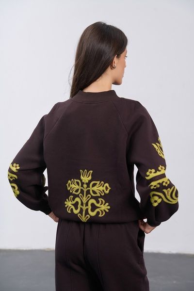 Костюм з фактурного трикотажу з начосом (11, S, Chocolate brownie, коричневий) RM4345-26DS*-*3716 фото від українського бренду RicaMare