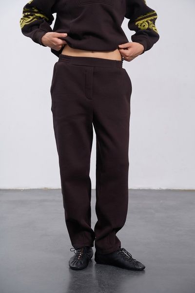 Костюм з фактурного трикотажу з начосом (11, S, Chocolate brownie, коричневий) RM4345-26DS*-*3716 фото від українського бренду RicaMare