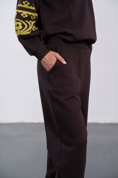Костюм з фактурного трикотажу з начосом (11, S, Chocolate brownie, коричневий) RM4345-26DS*-*3716 фото від українського бренду RicaMare