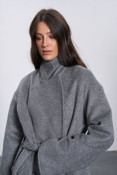 Демісезонне двобортне пальто (9, M, Gray, сірий) RM4368-1-26DJ*-*3880 фото від українського бренду RicaMare