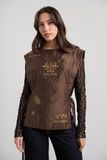 Жилетка - накидка (11, S-M, chocolate, коричневий) RM4325-26DJ*-*3253 фото від українського бренду RicaMare