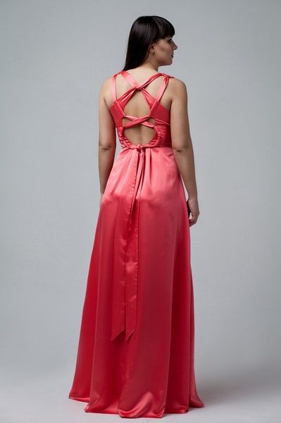 Вишукана довга сукня (2, M, Coral, кораловий) RM196-15VP*-*2197 фото від українського бренду RicaMare