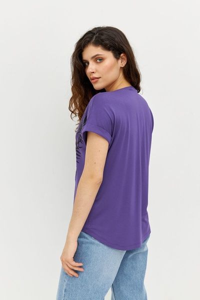 Футболка з V-подібним вирізом (12, S, blackberry, фіолетовий) RM4091-23DF*-*1137 фото від українського бренду RicaMare
