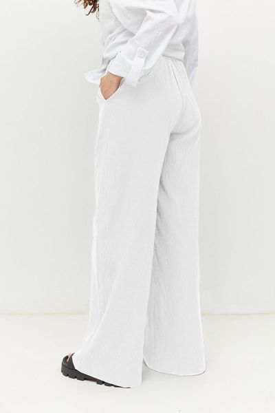 Женские широкие брюки (10, S, white, білий) RM4087-23DP*-*346 фото от украинского бренда RicaMare