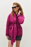 Легка куртка з поясом (12, S, Crocus, бордовий) RM4246-25DJ*-*596 фото від українського бренду RicaMare