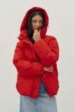 Женский пуховик с капюшоном (2, S-M, Candy red, червоний) RM4211-24DJ*-*603 фото от украинского бренда RicaMare
