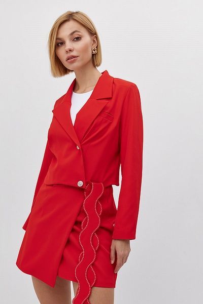 Жакет вкорочений (2, S, Red, червоний) RM4103-23DJ*-*3852 фото від українського бренду RicaMare
