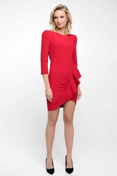 Сукня з воланом (2, M, Red, червоний) RM2046-19VC*-*1935 фото від українського бренду RicaMare