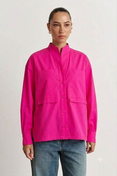 Сорочка з кишенями та стійкою (11, S, Fuchsia, фуксія) RM4312-26DB*-*3580 фото від українського бренду RicaMare