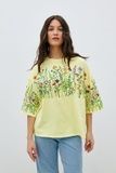 Жіноча футболка з квітковим принтом (6, XS-S, Sunshine, жовтий) RM4176-24DF*-*1042 фото від українського бренду RicaMare