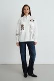 Рубашка с вышивкой украинских символов (11, 2XL, Brown embroidery, молочний) RM4292-25DB*-*2986 фото от украинского бренда RicaMare