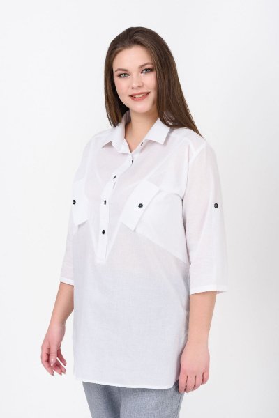 Легкая женская рубашка с принтом на спине, большие размеры