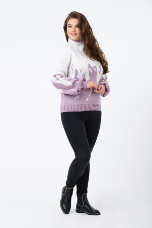 Теплый свитер двухцветный, XL